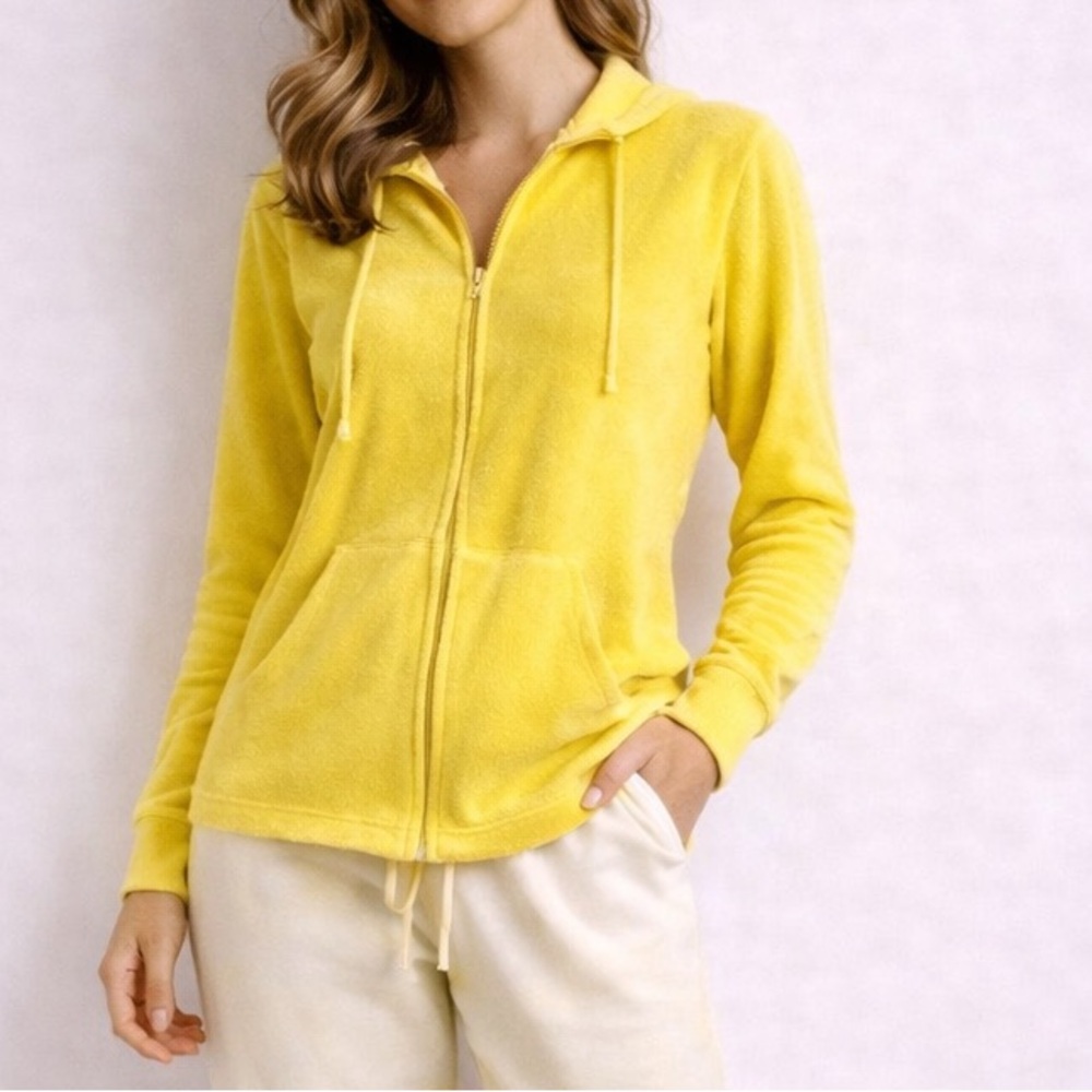 Magnolia Terry Cotton Zip-up Hoodie size small